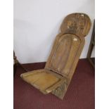 Carved African birthing chair