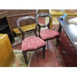 8 Reproduction balloon-back chairs