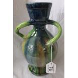 3-Handled studio pottery vase