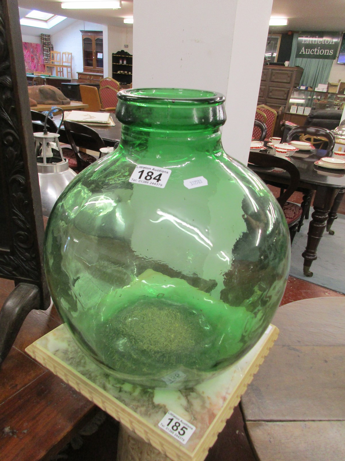 Green glass carboy