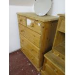 Chest of 2 over 3 pine drawers