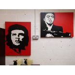 2 oils on canvas - Al Pacino & Che Guevara