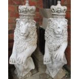 Large pair of stone lions