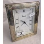 Silver mounted Harrods clock - Sheffield Hallmark