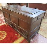 Large oak mule chest