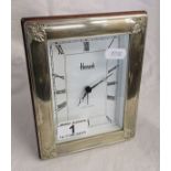 Silver mounted Harrods clock - Sheffield Hallmark