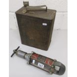 Early Shell oil can & 'Petroyle' gun