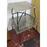 2 Oriental metal tables