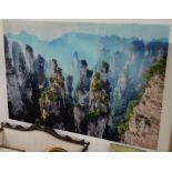 Large tempered glass wall art panel - Possibly Southern China