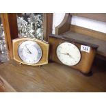 Vintage Smiths mantle clock & another