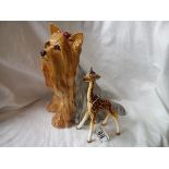 Large Beswick Scotty dog & giraffe