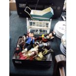 Collection of dolls, crib & pushchair, etc