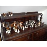 Collection of china, cart horses etc