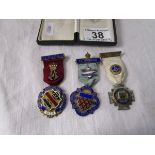 3 Silver Masonic medals