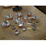 Collection of new good quality miniature saucepans