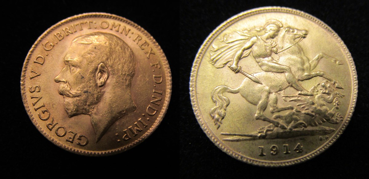 Gold Half Sovereign 1914 (George V)