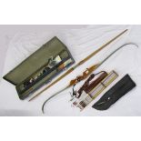 2 Bow & arrow sets & accessories