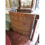 Large Victorian mahogany chest of 2 over 3 drawers