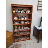Tall wooden bookcase