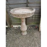 Stone bird bath