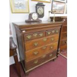 Early oak chest of 2 over 3 drawers with frieze drawer