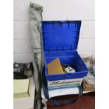 Fishing rod & fishing box to include reels, tackle etc