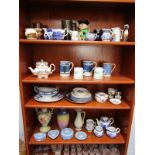 Four shelves of china to include Coalport & Wedgwood
