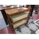 Mahogany 3 tier tea trolley