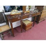 Good quality mahogany serving table with drawer