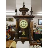 Victorian mahogany wall clock - Working