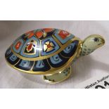 Crown Derby Tortoise - Gold stopper