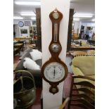 Fine walnut barometer