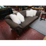 Victorian recently upholstered 3 seater