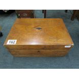 Victorian mahogany writing box A/F