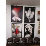 Set of four large Marilyn Monroe framed posters