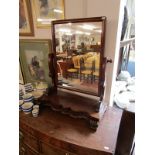 Large Victorian mahogany swing mirror