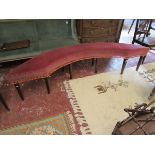 Good quality mahogany & upholstered window seat