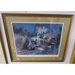 Terence Cuneo L/E signed print - Locomotive
