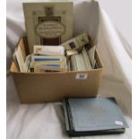 Box of postcards, cigarette cards, etc