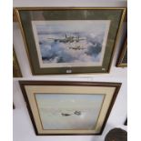 Signed print by Robert Taylor & Coulson print of spitfires