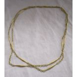 18ct gold necklace, approx 19g