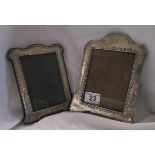 2 Hallmarked silver picture frames