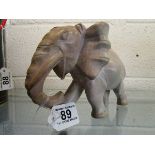 Soapstone elephant figure