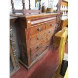 Large Victorian mahogany chest of drawers A/F