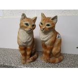 Pair of cat figures