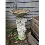 Small stone bird bath