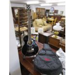 Electro acoustic base guitar with stand & bag