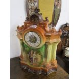 Ornate china mantle clock