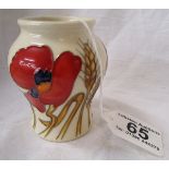 Moorcroft harvest poppy vase by Emma Bossons - First quality, Shape 146/3