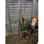 Large collection of garden tools